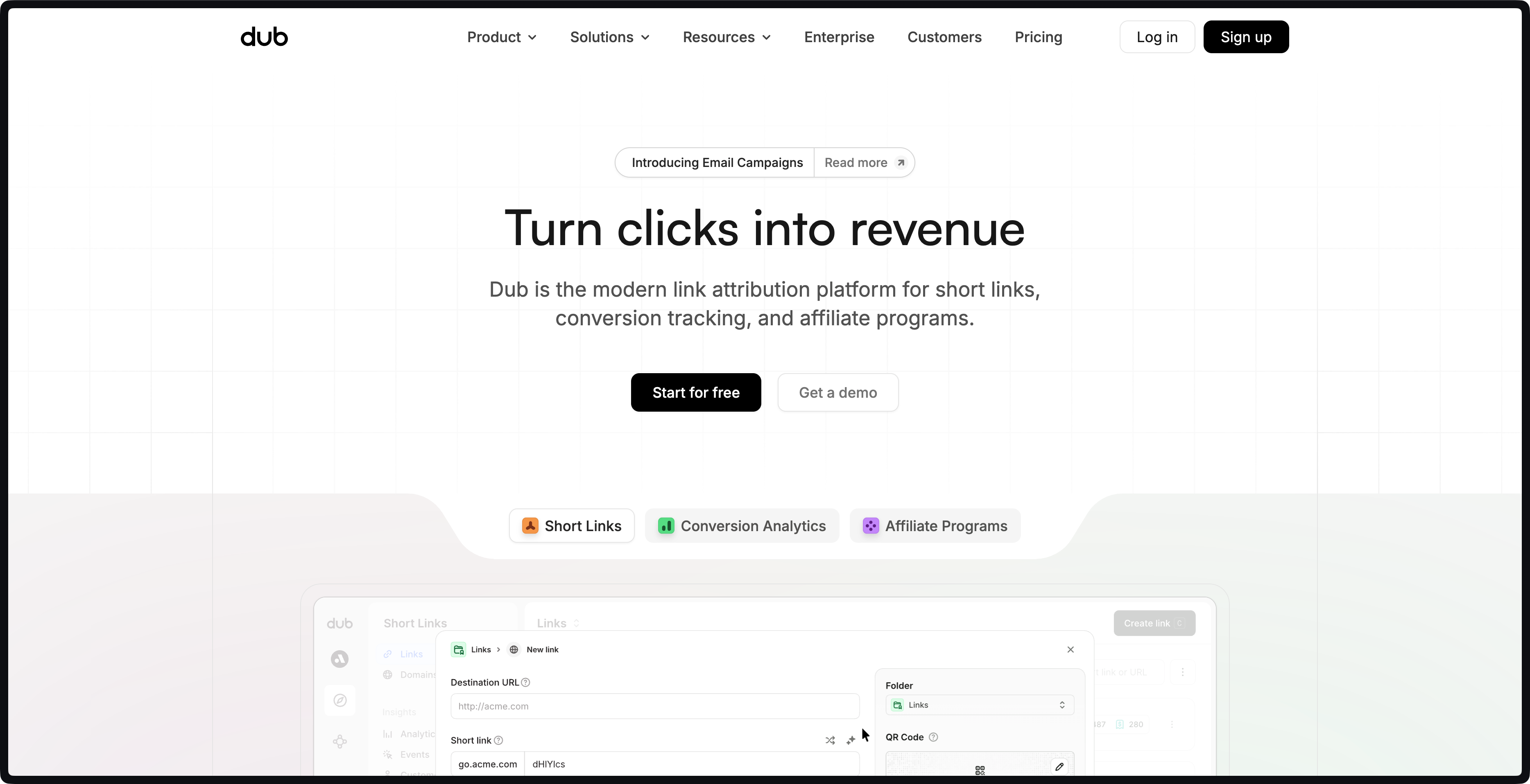 Dub's user interface