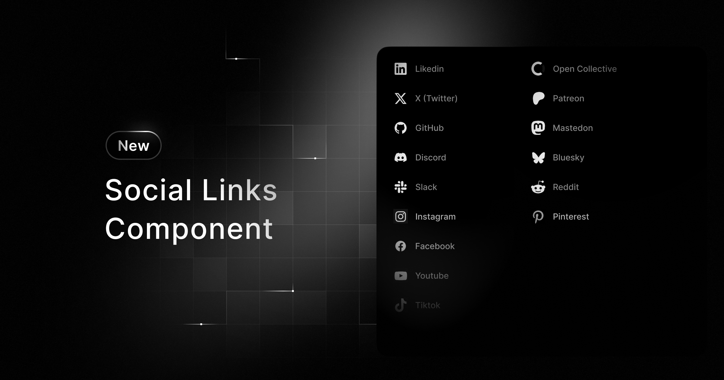 New Social Links Component · Resend