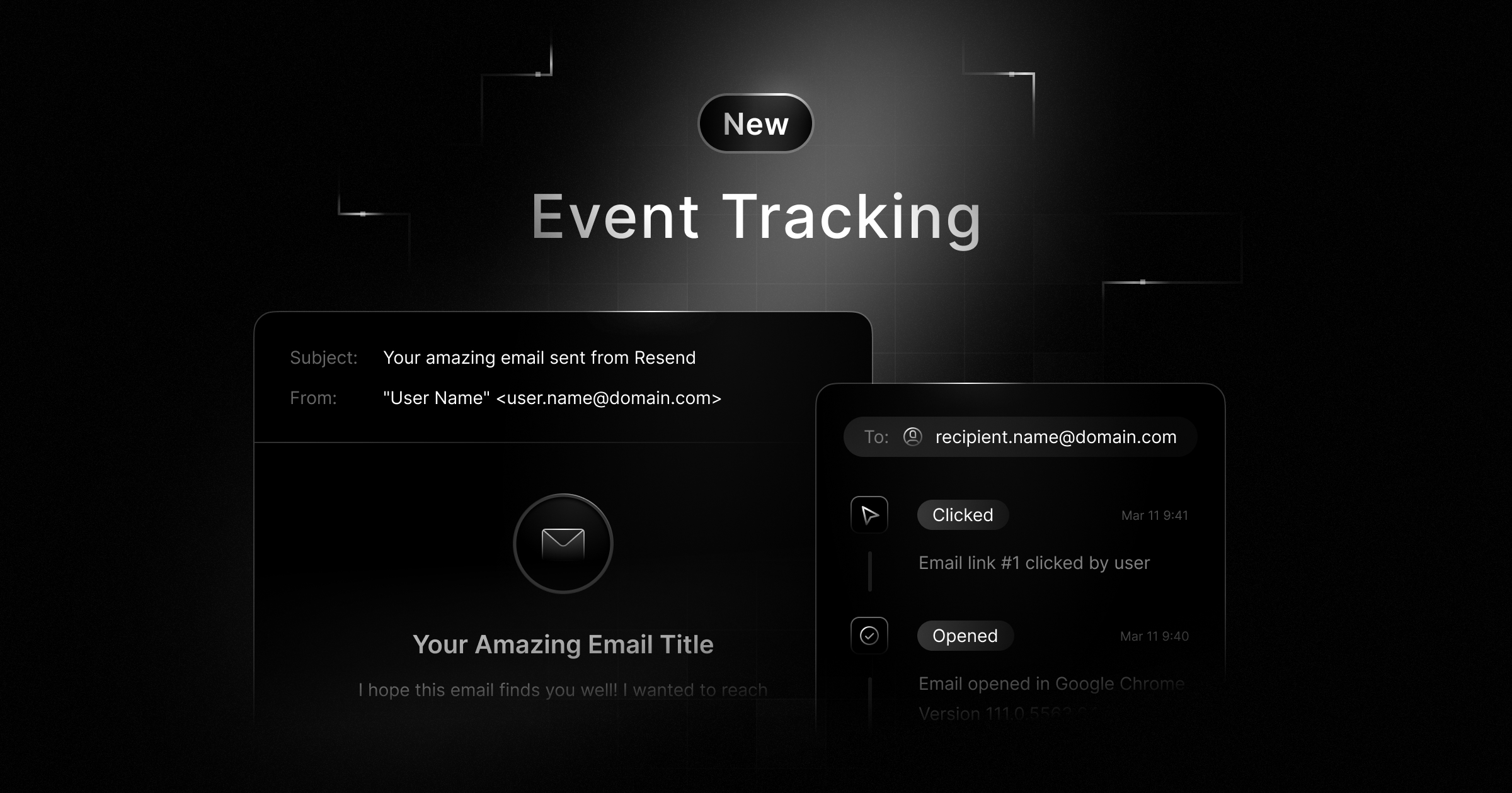 Open and Click Tracking · Resend