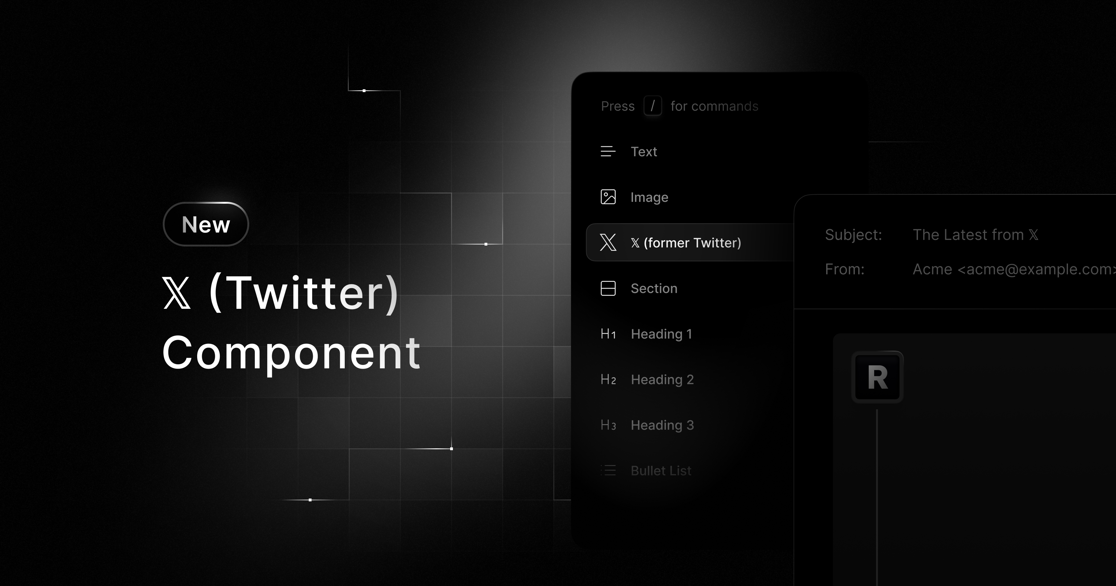 New X/Twitter Component · Resend