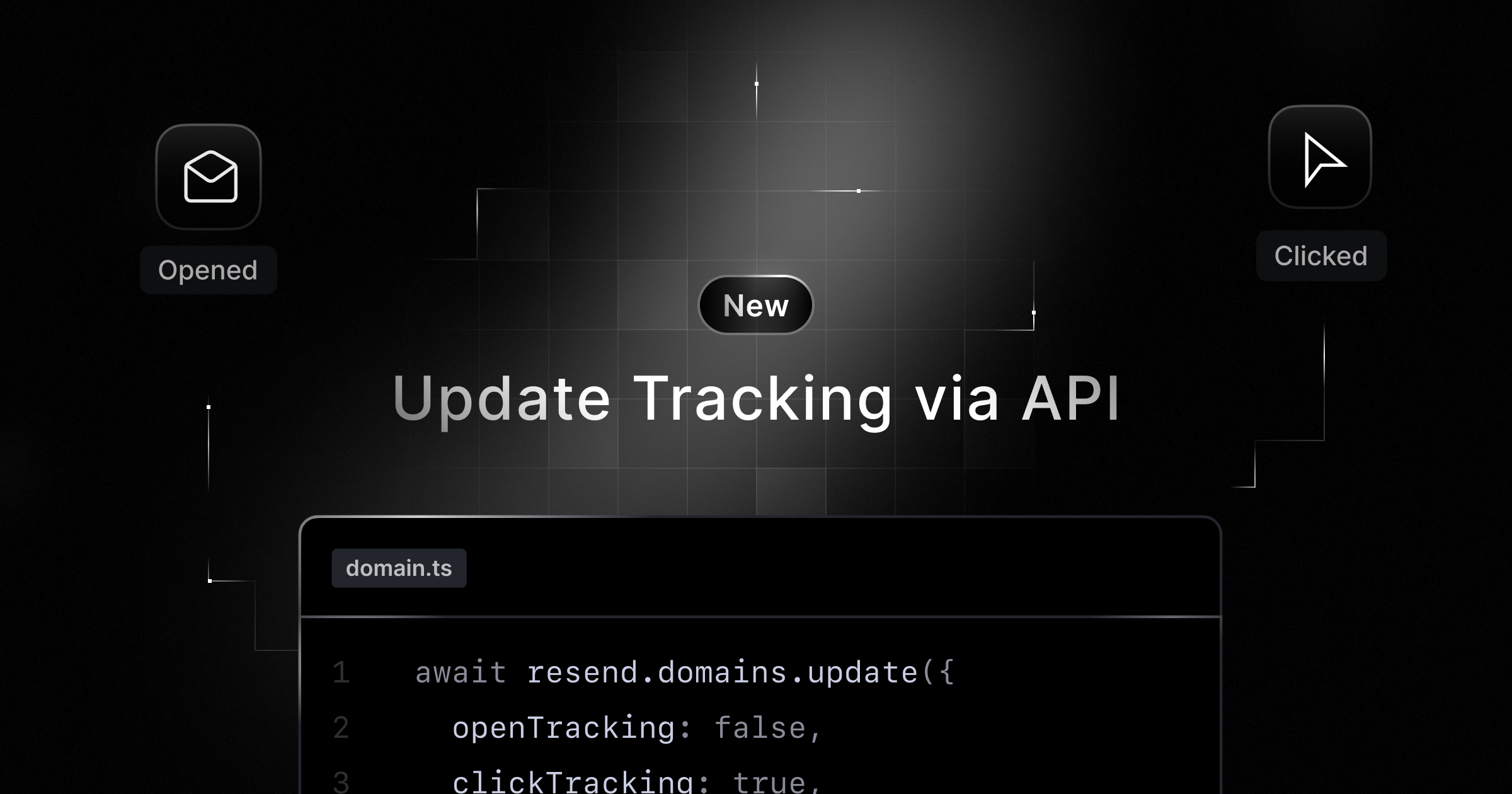 Update Click/Open Tracking via API · Resend